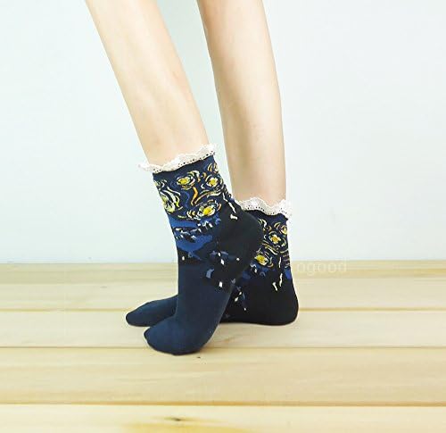 Starry Night Lace Ankle Socks