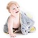 Little Tinkers World Premium Hooded Towels for Baby | Beach Or Bath Towel | Grey Elephant Design | Ultra Soft and Absorbent | 100% Cotton Childrens Swimming/Bath Towel with Hood for Girls and Boys