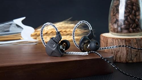 Yinyoo CCZ Sonata DC03 HiFi In Ear Monitor Earphones, 10 mm Magnet Dynamic Driver Sports Headphones IEM High Fidelity Gaming Earphones with 2Pin Cable for Gift PC Audiophile (No Microphone)