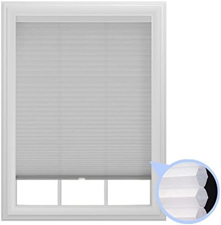 Set of 2 - 9/16-Inches Trimmable Cordless Cellular Light Filtering Window Shades 36-Inches by 64-Inches