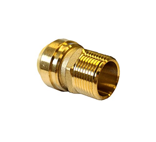 Libra Supply Lead Free 1 inch Push-Fit Male Adapter, Push to Connect, Push x MIP(Click in for more size options), 1'', 1-inch Brass Pipe Fitting Plumbing Supply