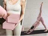 EXERZ Yoga Blocks 2 Pack High Density EVA Non-Slip 23x15x7.5 cm Marbel Black view 8