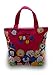 FINEX 2 Pcs Set Mickey Minnie Canvas Zippered Tote with Top Carry Handles Bag - Gym Makeup Diaper Reusable Grocery Lunch - Random Color
