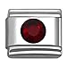 Italian Charms Round Birthstone by Month 9 mm Stainless Steel Bracelet Link (January)
