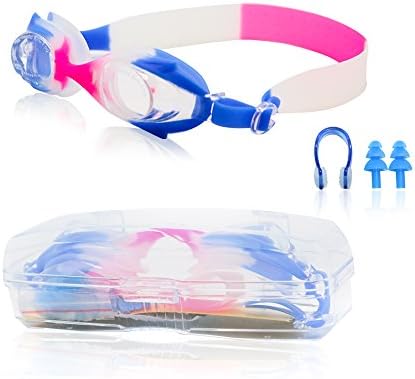 Free To Fly Kids Swim Goggles, Swimming Goggles for Children and Early Teens Kids Child, No Leaking Anti Fog UV Protection,White