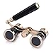 Uarter Opera Glasses Theater Vintage Binoculars With Handle Black with Gold Trim 3X25