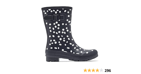 Amazon.com: Joules Molly Welly - Botas de lluvia para mujer, Puntos blancos  y negros., 8 : Ropa, Zapatos y Joyería