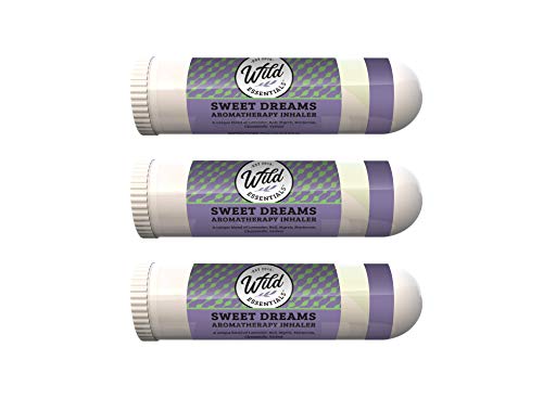 Wild Essentials 3 Pack of Sweet Dreams Aromatherapy Nasal Inhalers Made with 100% natural, therapeutic grade essential oils to help with your insomina and to get a great night of sleep