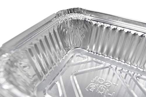 Fig & Leaf (480 Pack) Premium 2-LB Takeout Pans with LIDS l Standard 8.6" x 6.1" x 2" l Top Choice Disposable Aluminum Foil for Catering Party Meal Prep Freezer Drip Pans BBQ Potluck Holidays - Thumbnail 5