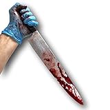 Rubber Johnnies International Bloody Kitchen Knife, Myers Style, Realistic, Movie Prop, Halloween, Horror