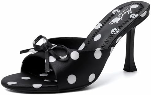 Amazon.com | FOWT Women Square Open Toe Mules Slip on Kitten Mid