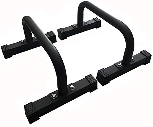 Jeterndy Parallel Bars Dip Bar Station for Home Workout Challenger Exercise Bars for Dips &Calisthenics Equipment to Build Core Strength Black Parallettes (Color : Black, Size : 50x5x27cm)