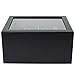 Tech Swiss Belt Box Valet Organizer 8 XL Compartments Black Glass Top - Wood