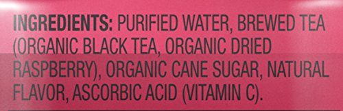 Teas' Tea Organic Cold Brew Raspberry Black Tea (Pack of 12) Organic Cane Sugar Sweetened No Artificial Sweeteners Antioxidant Rich Good Source of Vitamin C