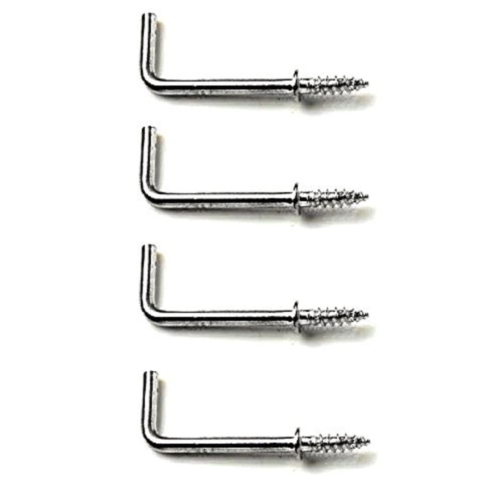 Merriway BH04455 (10 Pcs) Chrome Plated Square Shouldered Dresser Hooks, 38 mm (1.1/2 Inch) - Pack of 10 Pieces