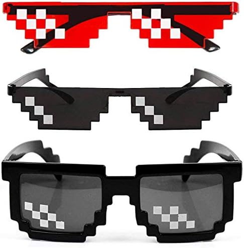 Black Deal With It Glasses For Men Women Kids Photo Props 8 Bit Pixel Mosaic Glass Unisex Sunglass Toy 6 Pack Thug Life Sunglasses Mimbarschool Com Ng
