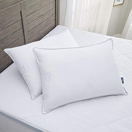 Serta Perfect Sleeper Down Illusion Bed Pillow, King, White 2 Each
