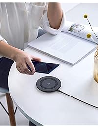 Soopii   Base de carga y organizador con almohadilla de carga inalámbrica, compatible con iPhone y iPad y Samsung Galaxy Note8 S8 S8plus, todos los dispositivos con Qi activado, cables incluidos, color negro