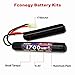FCONEGY NiMH Battery 8.4V 1700mAh 7-Cell Nunchuck Pack with Small Tamiya Plug for Airsoft Gun