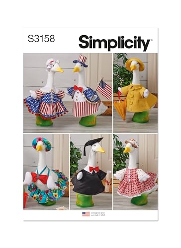 Simplicity SS3158OS Summer Clothes for Porch and Lawn Geese Sewing Pattern Packet, Design Code S3158, Sizes One Size