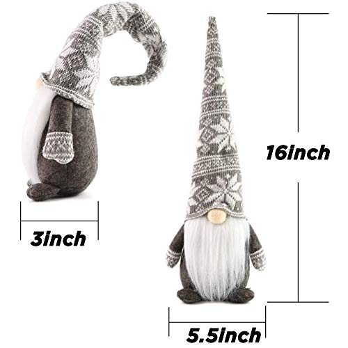 1Tomte Swedish Plush Santa Gnome, Handmade Scandinavian Tomte Santa Scandinavian Gnome for Christmas Santa Decoration Table Decor