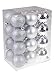 Clever Creations Shatterproof Christmas Tree Ornaments Large 60mm Colored Variety Pack Christmas Decor | 24 Piece Set Perfect for Christmas Decorations Parent (Silver)