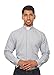Men's Long Sleeves Tab Collar Clergy Shirt Grey (17-17 1/2 (34-35))