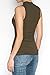 TheMogan Women's Mock Neck Long Sleeve Top Stretch Cotton High Neck Slim Fit T-Shirt