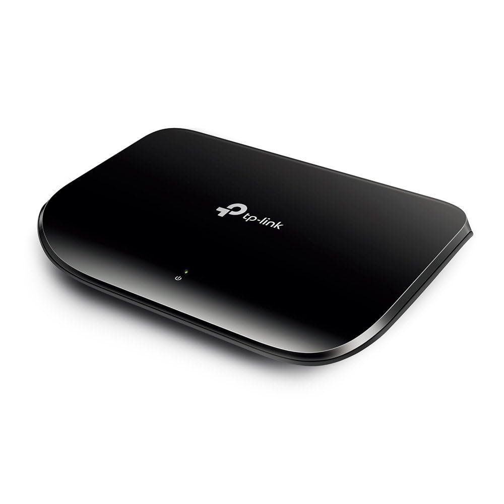 TP-Link TL-SG1005D 5-Port Gigabit Desktop Switch (5 10/100/1000Mbps-RJ45-Ports, Autoabstimmung, Auto-MDI/MDIX, Green IT, 70% Energie einsparen, Plastikgehäuse) schwarz 2