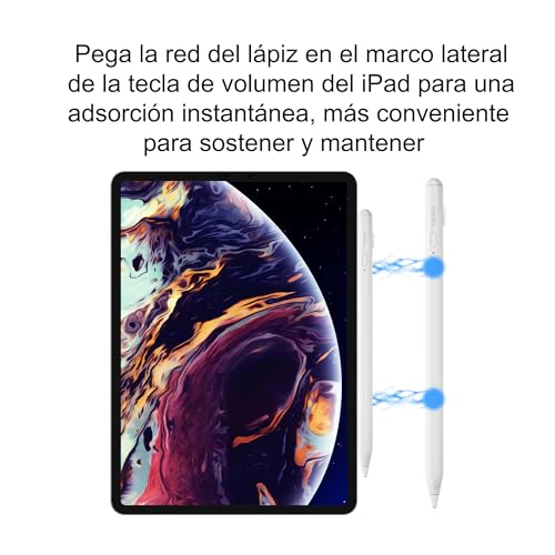 Stylus Pen, Active Stylus Pen Compatible for iOS and Android Phones, Rechargeable Stylus Pen with Dual Touch Screen, for Apple/Samsung Tablet, White