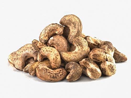 Organic raw cashews with skin Fairtrade 1kg whole grain, with testa, skin-on, unpeeled, natural, strong hearty taste, from Sri Lanka 1000g