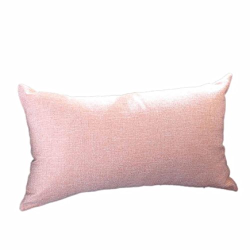 Yihaojia Throw Pillowcases ,Rectangle Cushion Cover for Sofa Bed Home Decor (30cmx50cm) (Pink)