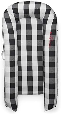 DockATot Grand Dock (Charcoal Buffalo) - Perfect for Lounging, Playtime and Rest. Lightweight for Easy Travel - Suitable from 9-36 Months