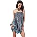 DaySeventh 1pc Women Summer Dress Wrapped Chest Waist Dress Bohemian Casual (M, Sky Blue)