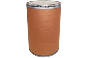 ELITE TOOL CENTER 55 Gallon Open Head Transport Drum, Fiber, Unlined, Brown, Heavy-Duty Industrial Storage and Shipping Container