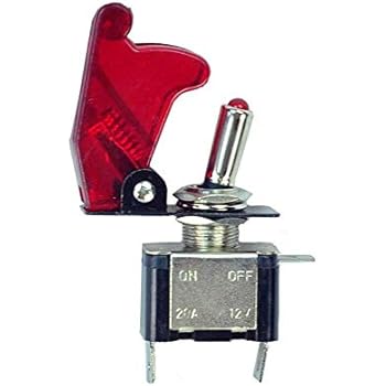 HOTSYSTEM Rocker Toggle Switch SPST ON/OFF DC12V 20A LED Illuminated 3Pin for Car Motorcycle Boat Marine Truck Trailer Auto and More (Pack of 1,Red)