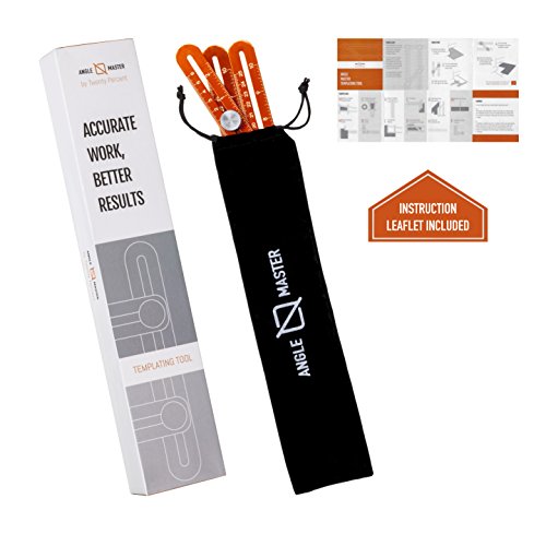 Multi Angle Measuring Ruler, Premium Aluminium Angle Template Tool, Metal Alloy Layout Tool. Instruction Leaflet. Low Profile Accurate Measurements. Pro Quality DIY, Carpenters, Tilers