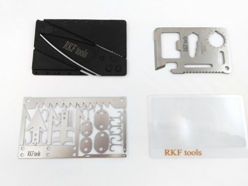 Premium Wallet Survival Card Kit, Credit Card Knife Fresnel Lens 11-in-1 22-in-1, Multi Tools for Hunting Fishing Emergency, Equipment for Pocket Car Bug-Out Bag Lightweight Gear for Outdoor Backpack