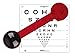 Combination Occluder, Black Occluder/Red Maddox Rod Occluder, Semi-Translucent Red Rigid Plastic