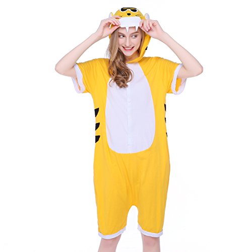 kxry Animal Tiger Unisex Adult Kigurumi Cosplay Costume Short Pajamas Onesies