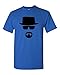Heisenberg W. White Face Adult T-Shirt Tee (Large, Royal Blue)
