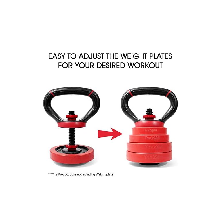 Yes4All Adjustable Kettlebell Handle/Kettlebell Handle for Plates