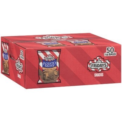 T.G.I. Friday' Cheddar & Bacon Flavor Potato Skins Chips - 50/1 oz. bags