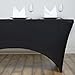 LinenTablecloth 4 ft. Rectangular Stretch Tablecloth Black