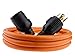 Nema L14-30 Generator Power Cord 4 Wire 10 Gauge 125/250v 30 Amp 7500 watts (10 Feet) Orange