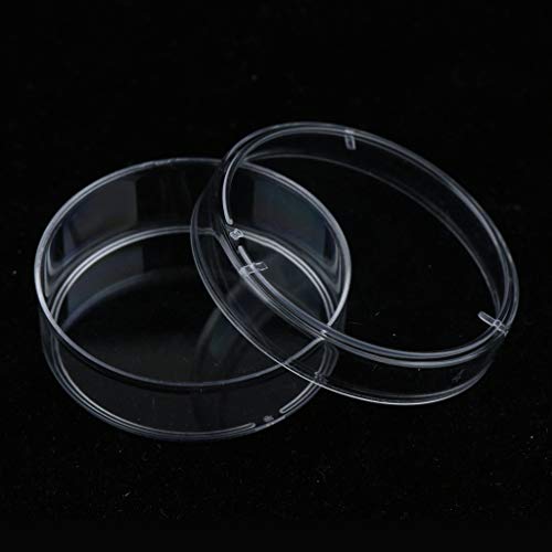 image for D DOLITY Petri Dish Set with Lids 35-90mm (Pack of 10) Plastic, Steril