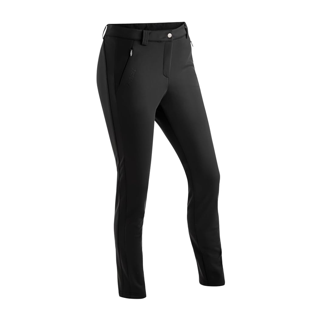 Maier Sports Lapilli W, Damen Wanderhose, Wasserabweisende Outdoorhose für Trekking und Hiking, Enganliegender Schnitt, PFC-frei, stormprotec- & Dryprotec Technologie, Schwarz, 48