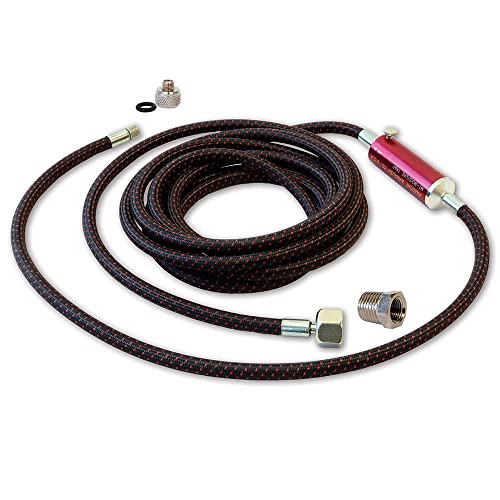 Paasche 10' Braided Air Hose w/Moisture Trap & 1/8" BSP Adapter (A-1/8-10MT-AD)