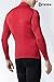 TSLA Men's UPF 50+ Mock Long Sleeve Compression Shirts, Athletic Workout Shirt, Base Layer for Water Sports, BLM Edition Red, Medium