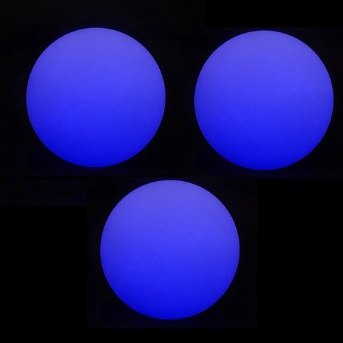 Cascade Juggling 3 x Pro LED Juggling Balls Set - 70mm Quality Glow Juggling Ball Set (Blue) - Includes Batteries & Carry Bag - Suitable for All Ages